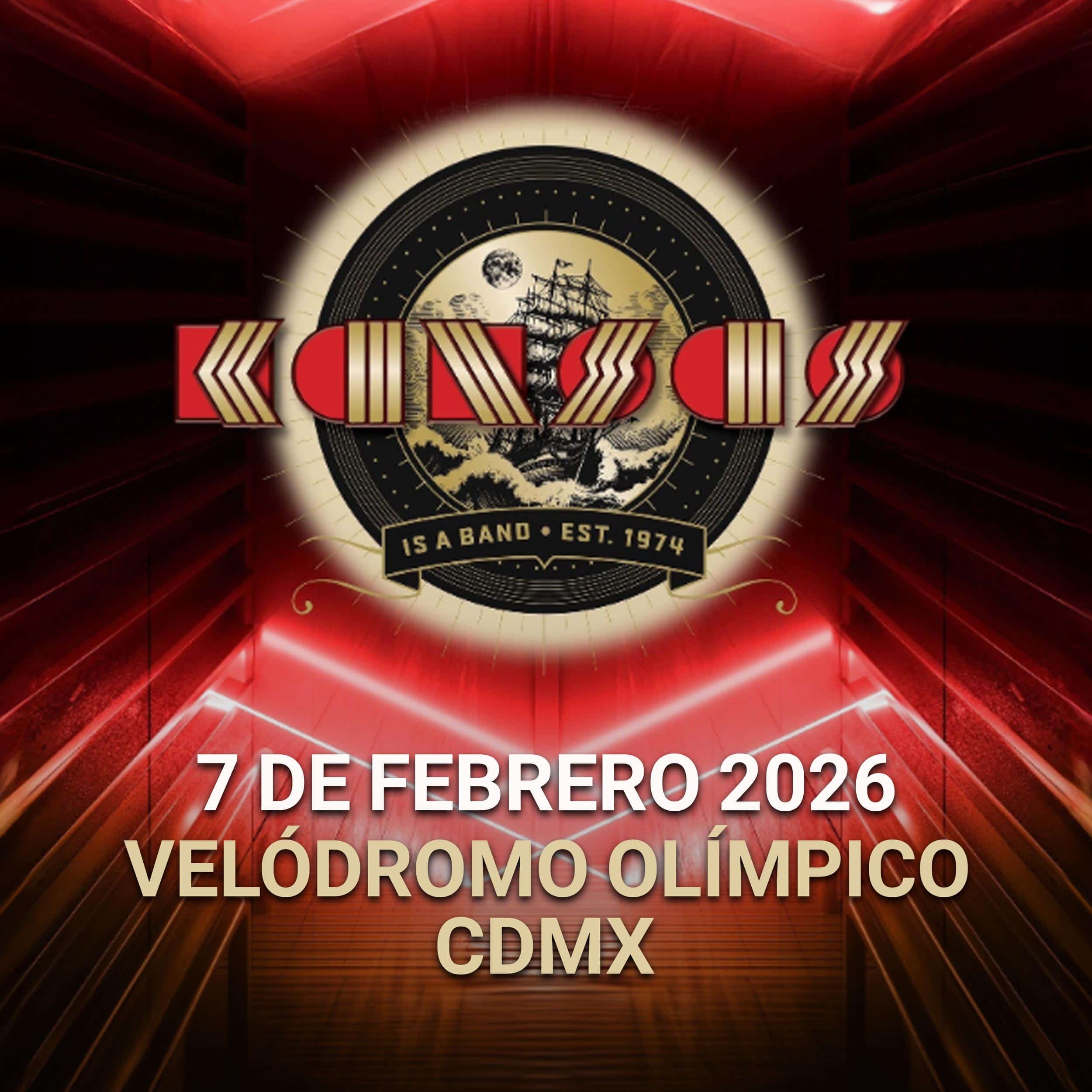 Imagen del evento KANSAS en VELÓDROMO OLÍMPICO - 7 de feb 2026 | FunTicket